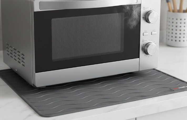 オーブンレンジの下に敷くもの記事のアイキャッチ