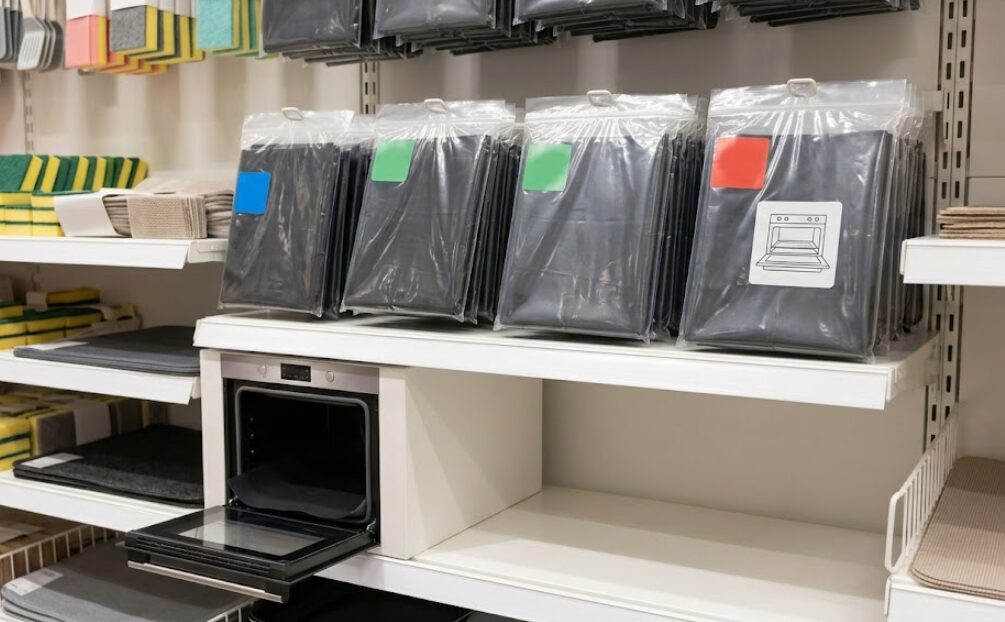 オーブンレンジの壁焼け防止シートを100均以外で買う方法