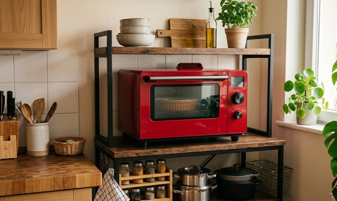 ヘルシオが置けるレンジ台記事のアイキャッチ