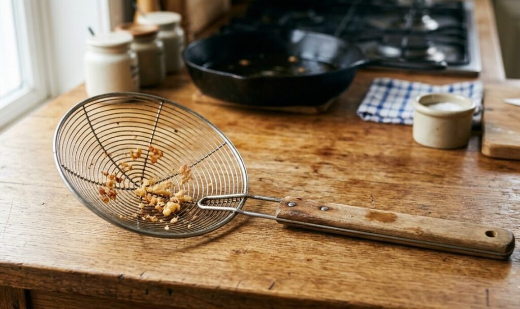揚げ物の揚げカス取りの名前は？