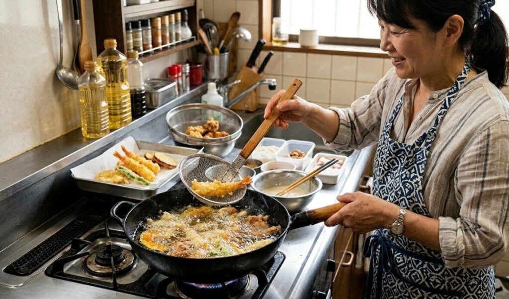 便利に使い分けるすくい網・かす揚げの特徴